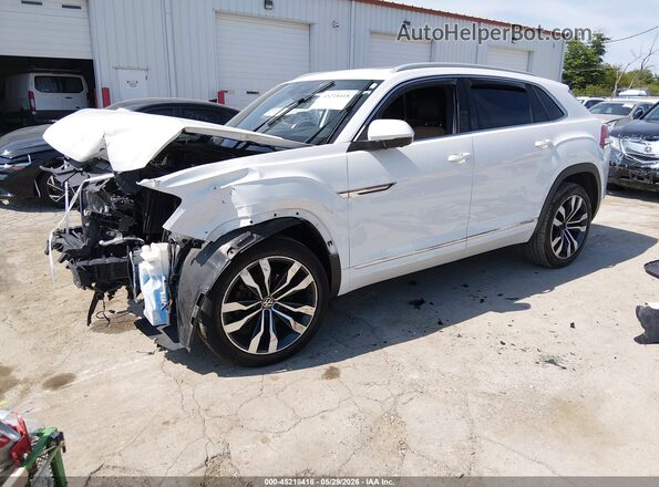 1V2TE2CA8LC213908 2020 VOLKSWAGEN ATLAS White Առջևի ձախ երեք քառորդ տեսարան
