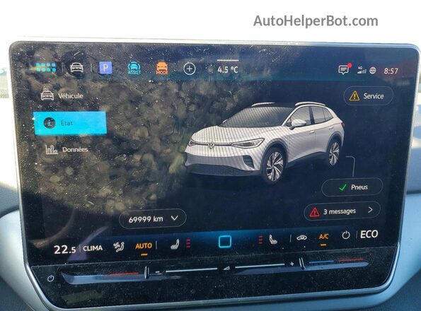 1V2URPE86RC007687 2024 VOLKSWAGEN ID.4 Blue Вид щитка приладів