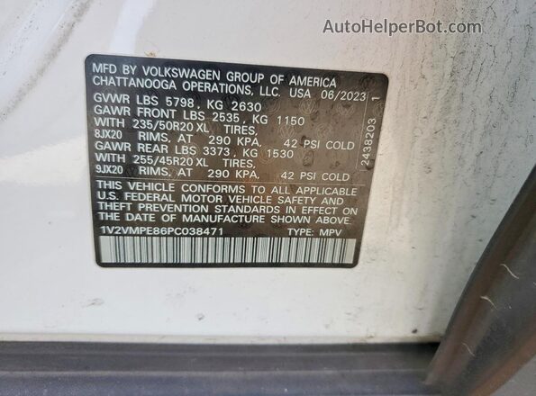 1V2VMPE86PC038471 2023 VOLKSWAGEN ID.4 White 