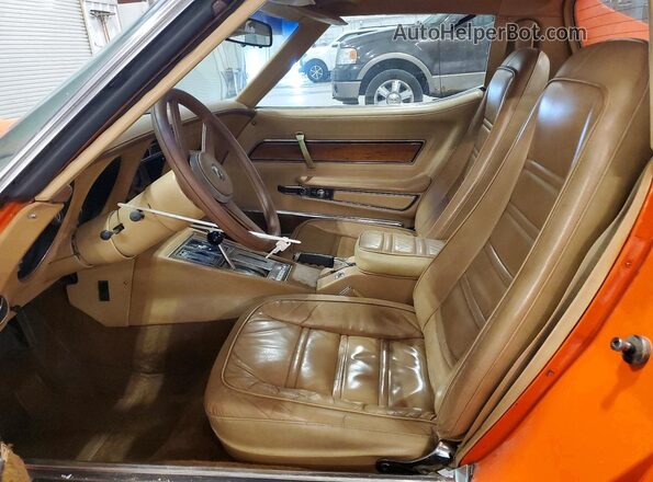1Z37X6S418771 1976 CHEVROLET CORVETTE Orange Вид салону спереду