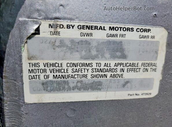1Z87L85422420 1978 CHEVROLET CORVETTE Silver Widok naklejki z numerem VIN