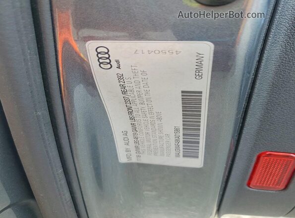 WAUGMAF48KA015861 2019 AUDI OTHER Gray VIN კოდის სტიკერის ხედი