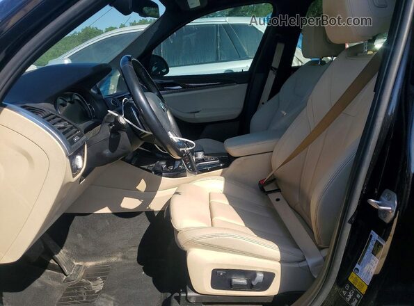 5UXTR9C56JLD65282 2018 BMW X3 Black წინა პანელის ხედი