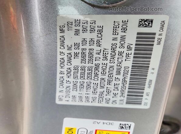 2HKRS5H59PH700210 2023 HONDA CR-V Silver 