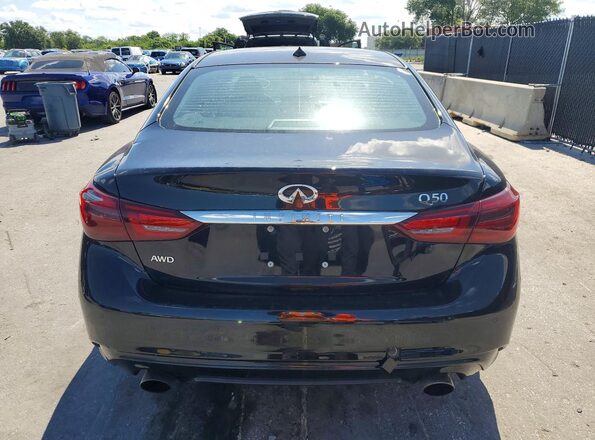 JN1EV7AR4JM440247 2018 INFINITI Q50 Black Սալոնի դիմացի տեսք