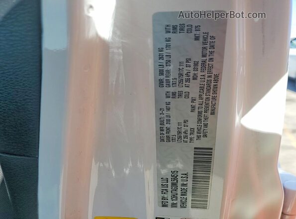 1C6HJTAG0ML564515 2021 JEEP GLADIATOR White VIN sticker view
