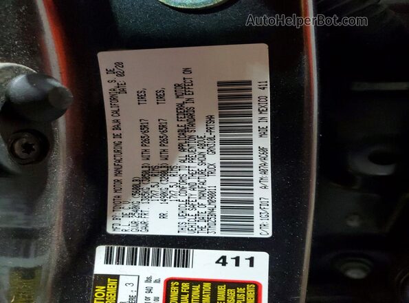 3TMDZ5BN4LM090011 2020 TOYOTA TACOMA Серый 