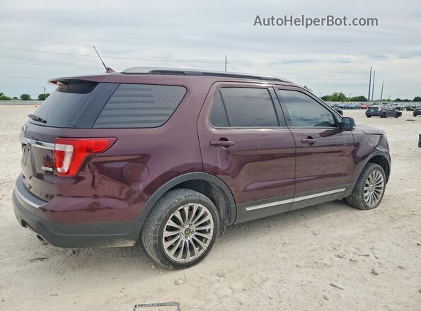 1FM5K7DH3JGA80777 2018 FORD EXPLORER Бордовый Передняя правая четверть