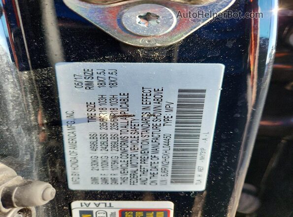 5J6RW2H5XHL044450 2017 HONDA CR-V Black Панорамний вид салону 360°