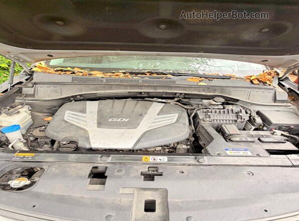 KM8SR4HF2HU185683 2017 HYUNDAI SANTA Gray Dashboard view