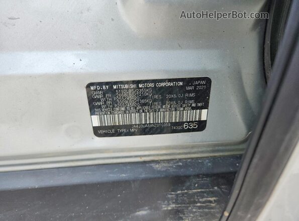 JA4J3UA8XNZ010359 2022 MITSUBISHI OUTLANDER Silver 