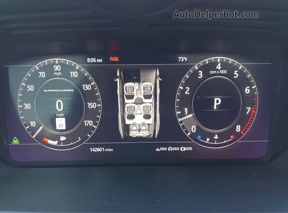 SALWV2REXJA188682 2018 LAND ROVER RANGE White Вид щитка приладів