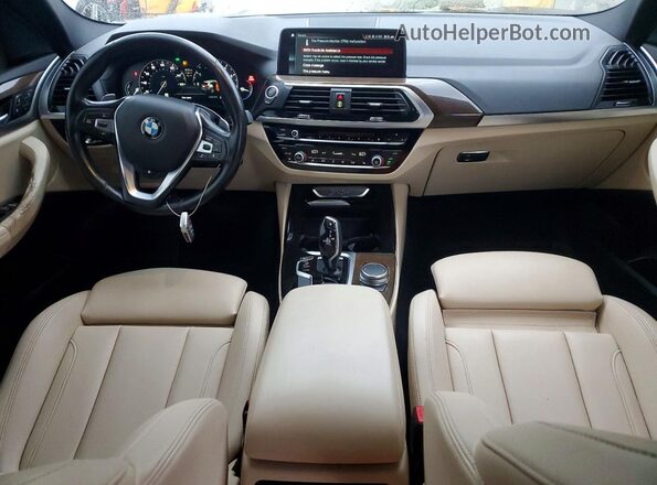 5UXTR7C50KLE94916 2019 BMW X3 Black Widok zestawu wskaźników