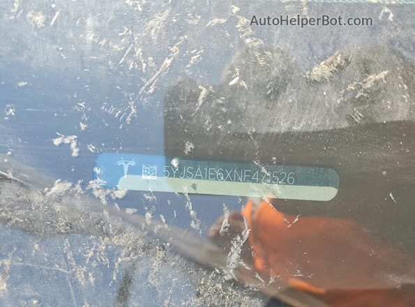 5YJSA1E6XNF471526 2022 TESLA MODEL S Черный Вид наклейки с VIN-кодом