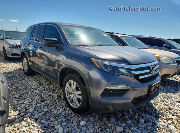 5FNYF5H18HB003821 2017 HONDA PILOT Gray 