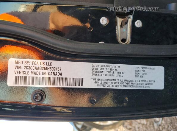 2C3CCAAG2MH602457 2021 CHRYSLER 300 Black 