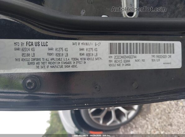 2C3CCAAG5HH663744 2017 CHRYSLER 300 Black Շարժիչի բաժամունքի տեսք