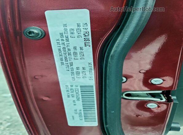 2C3CCAAG7GH329049 2016 CHRYSLER 300 Maroon Widok naklejki z numerem VIN