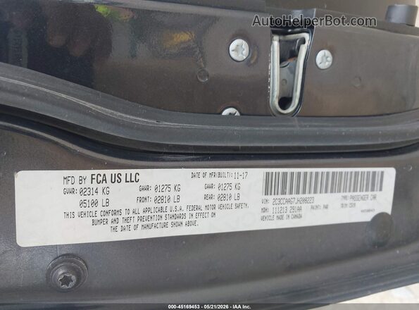 2C3CCAAG7JH208223 2018 CHRYSLER 300 Gray Widok komory silnika