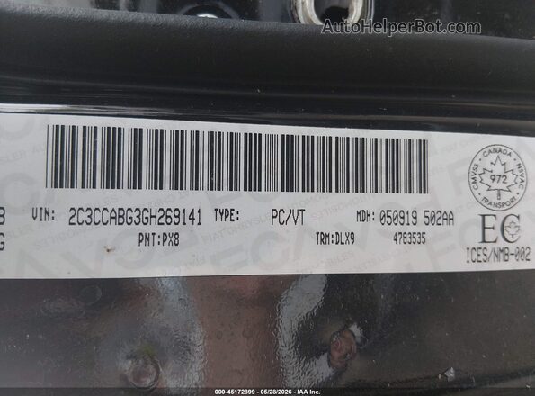 2C3CCABG3GH269141 2016 CHRYSLER 300 Черный 