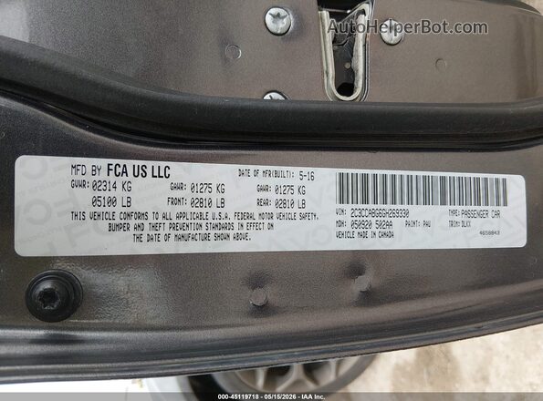2C3CCABG6GH269330 2016 CHRYSLER 300 Gray Engine compartment view