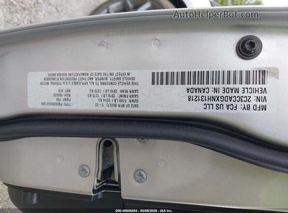 2C3CCADGXNH131218 2022 CHRYSLER 300 Silver 