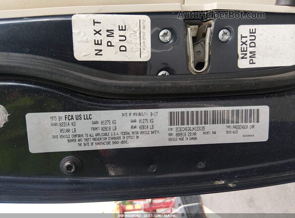 2C3CCAEG6JH123125 2018 CHRYSLER 300 Black Շարժիչի բաժամունքի տեսք