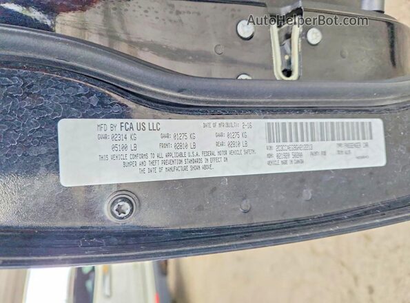 2C3CCAEG9GH212213 2016 CHRYSLER 300 Черный Вид подкапотного пространства