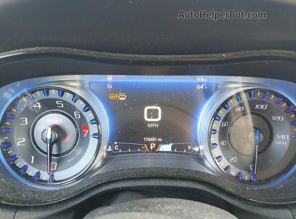 2C3CCAGGXGH244276 2016 CHRYSLER 300 Black Вид щитка приладів