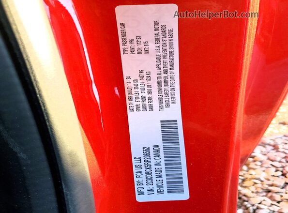 2C3CDBCK5RR206562 2024 DODGE CHARGER Red Vista del compartimento del motor
