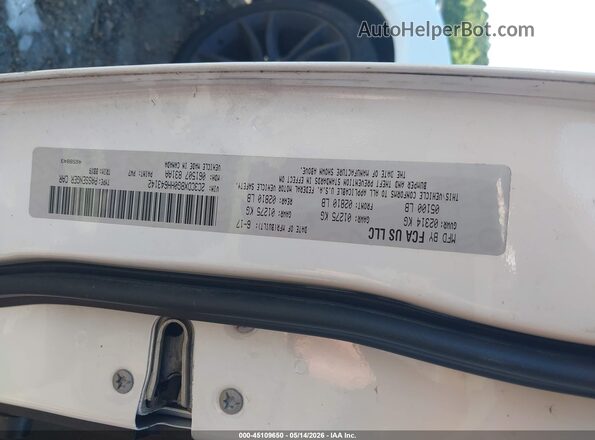 2C3CDXBG0HH643142 2017 DODGE CHARGER White Вид підкапотного простору