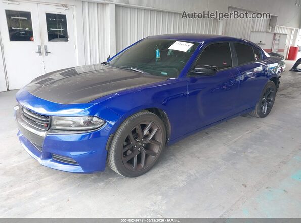 2C3CDXBG0LH193310 2020 DODGE CHARGER Синий Передняя левая четверть