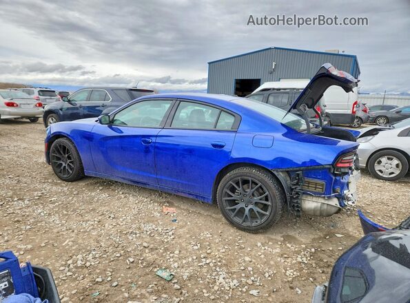 2C3CDXBG1KH741930 2019 DODGE CHARGER Blue Trasero izquierdo