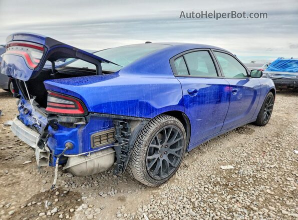 2C3CDXBG1KH741930 2019 DODGE CHARGER Blue Trasero derecho