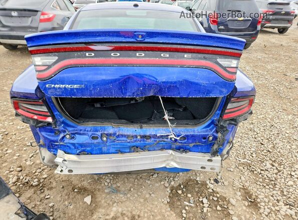 2C3CDXBG1KH741930 2019 DODGE CHARGER Blue Vista trasera