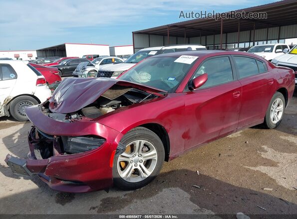 2C3CDXBG1LH165757 2020 DODGE CHARGER Maroon Vista tres cuartos delantera izquierda