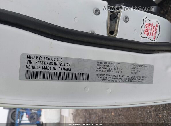 2C3CDXBG1NH255171 2022 DODGE CHARGER White 