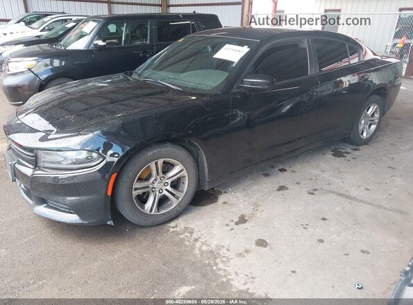 2C3CDXBG2GH226930 2016 DODGE CHARGER Black წინა მარცხენა ხედი სამი მეოთხედიდან