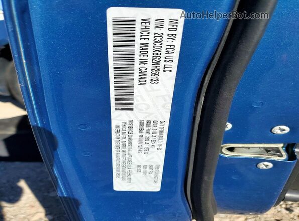 2C3CDXBG2NH259133 2022 DODGE CHARGER Blue ძრავის განყოფილების ხედი
