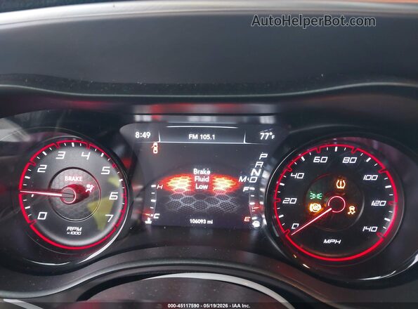 2C3CDXBG4KH634872 2019 DODGE CHARGER White Հետևի նստատեղերի տեսք