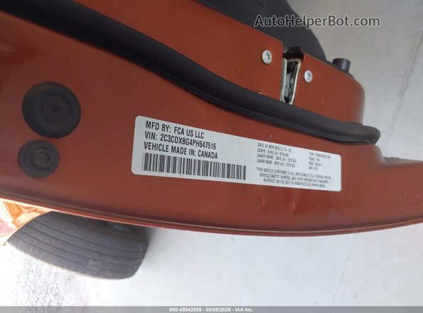 2C3CDXBG4PH647516 2023 DODGE CHARGER Orange 