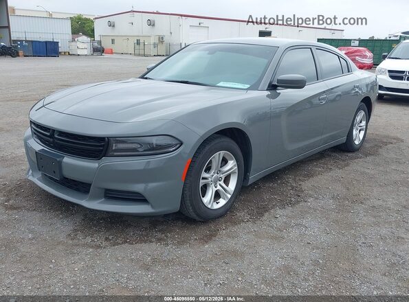 2C3CDXBG5KH680694 2019 DODGE CHARGER Gray Vista tres cuartos delantera izquierda