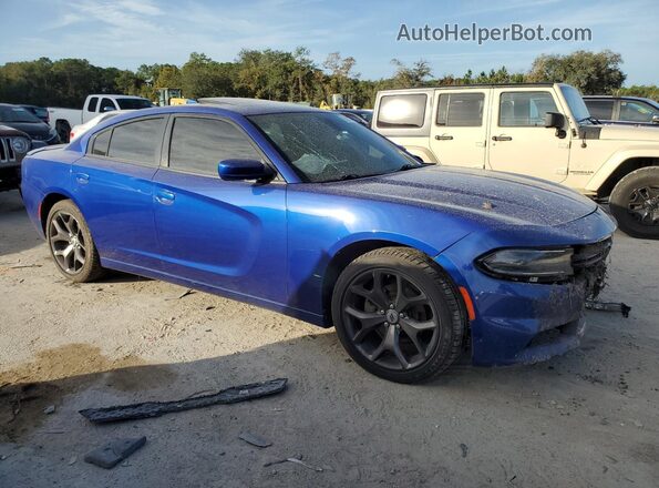 2C3CDXBG5KH754146 2019 DODGE CHARGER Blue Front right