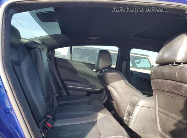 2C3CDXBG5KH754146 2019 DODGE CHARGER Blue Rear seats view