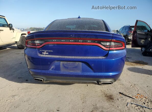 2C3CDXBG5KH754146 2019 DODGE CHARGER Blue Rear view