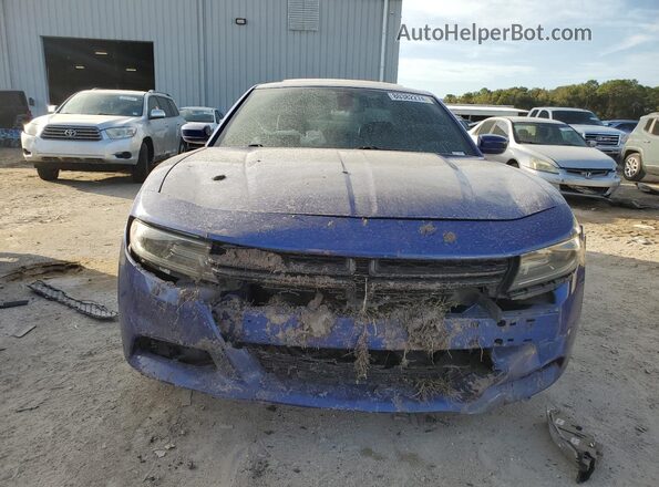 2C3CDXBG5KH754146 2019 DODGE CHARGER Blue Front view