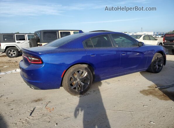 2C3CDXBG5KH754146 2019 DODGE CHARGER Blue Rear right