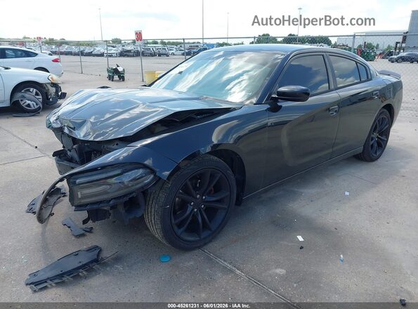 2C3CDXBG8GH247412 2016 DODGE CHARGER Black წინა მარცხენა ხედი სამი მეოთხედიდან