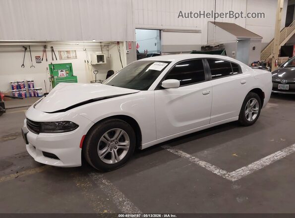 2C3CDXBG8KH628539 2019 DODGE CHARGER White Առջևի ձախ երեք քառորդ տեսարան