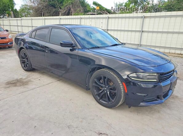 2C3CDXBG9HH503946 2017 DODGE CHARGER Черный Передняя правая четверть